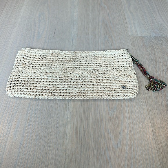flora bella Handbags - Straw clutch by Flora Bella
